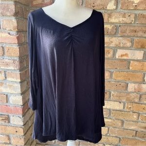 Lane Bryant 18/20 Dark Blue Tunic Stretchy Comfy Soft